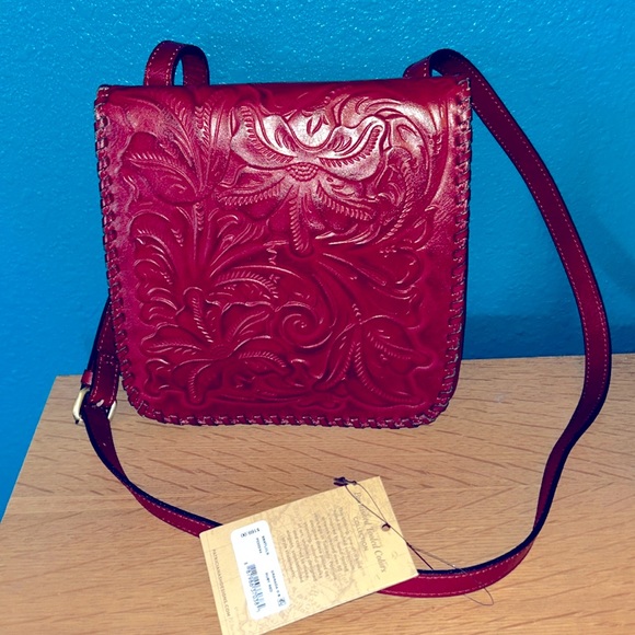 Patricia Nash Bags Patricia Nash Tooled Leather Ruby Red Crossbody